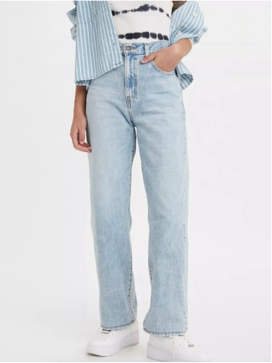 Levi's Denim - Levi’s High Waisted Straight Leg Jeans Women’s W26 L30 Light Wash Denim
